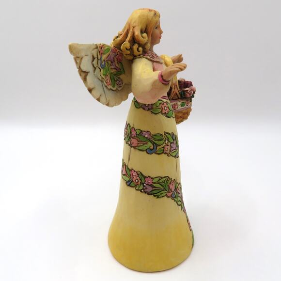 Jim Shore Heartwood Creek Angel with Basket of Flowers 4007548 Mini 5" Figurine - Picture 4 of 11